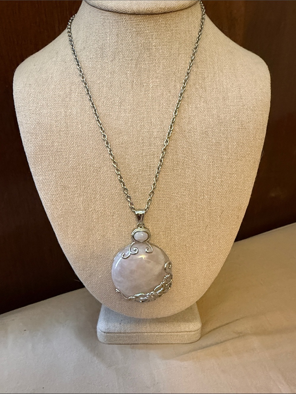Sterling Silver Pink Pendant Necklace
